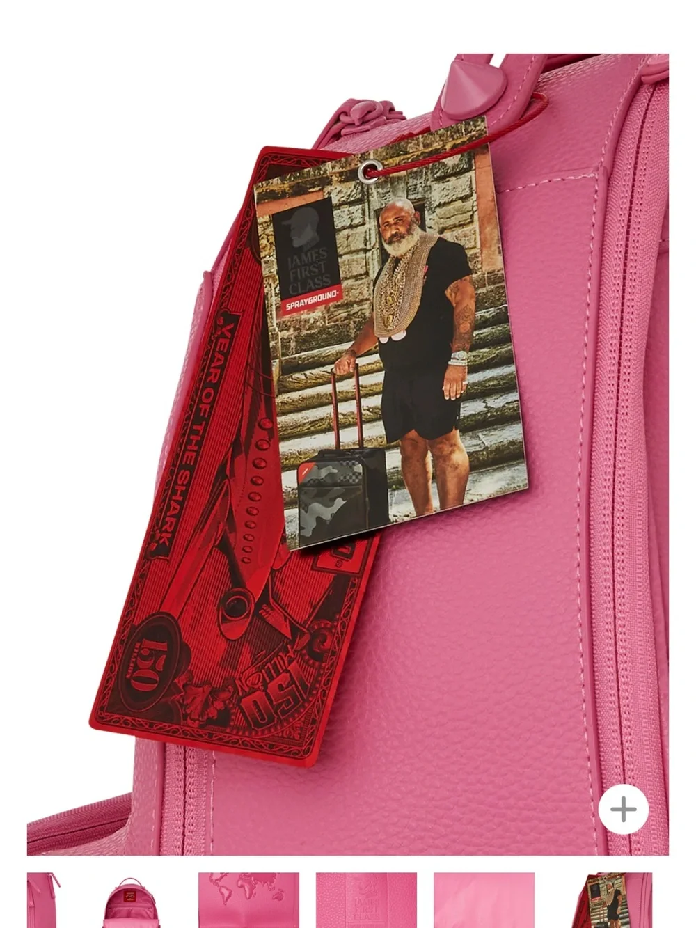 Sprayground Pink Embossed World Map Backpack (FIRM PRICE)